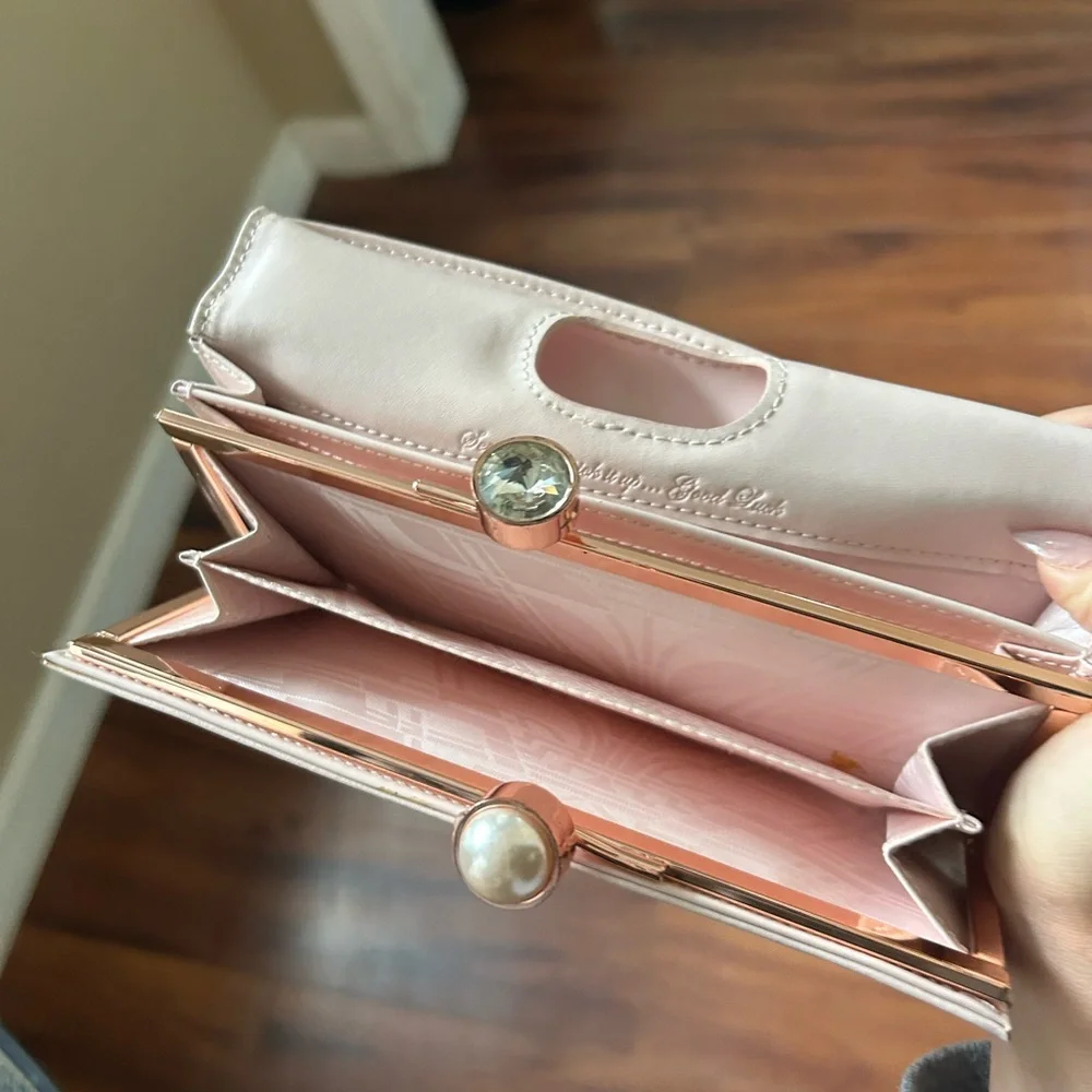 Ted Baker Light Pink Wallet Clutch with Gold Accent - Picture 11 of 11